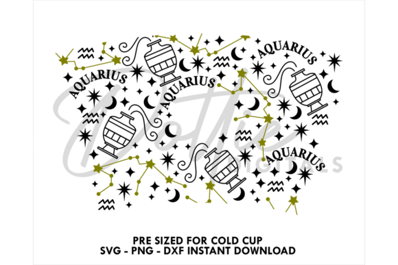 Aquarius Zodiac Cold Cup SVG 24oz Review