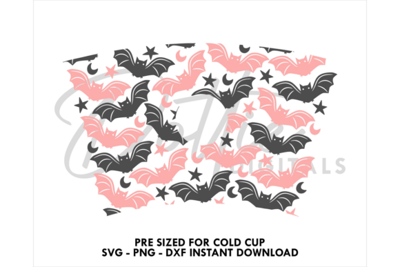 Bats Halloween Cold Cup SVG Design Review
