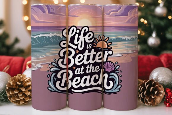 Beach Sunset 20oz Tumbler Wrap