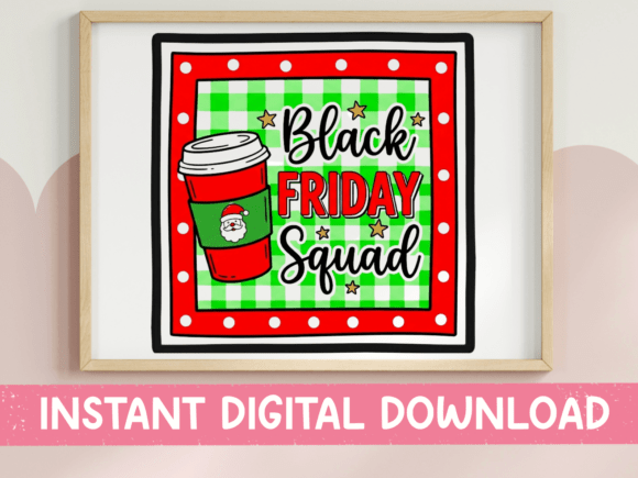 Black Friday Squad Coffee Cup SVG
