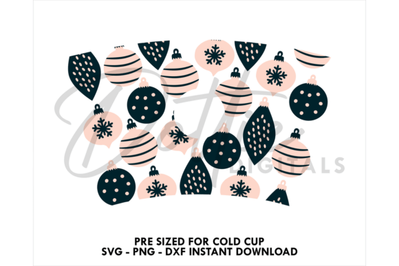 Christmas Baubles Cold Cup SVG 24oz Review