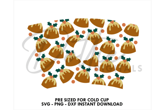 Christmas Pudding Cold Cup SVG 24oz Review