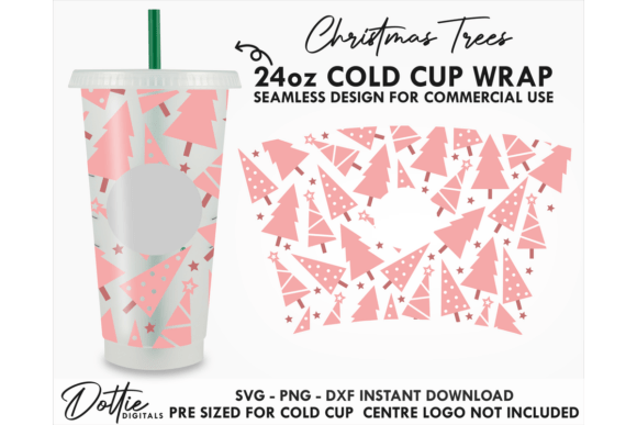 Christmas Trees Cold Cup SVG 24oz Review