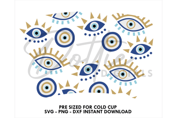 Evil Eye Cold Cup SVG 24oz Review for Embroidery Projects