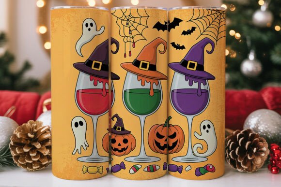 Halloween Wine Tumbler Wrap