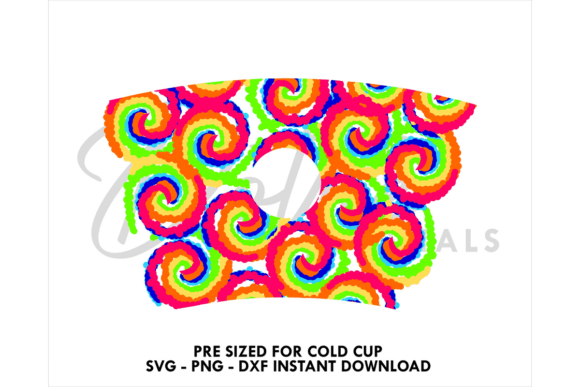 Hippie Tye Dye Cold Cup SVG