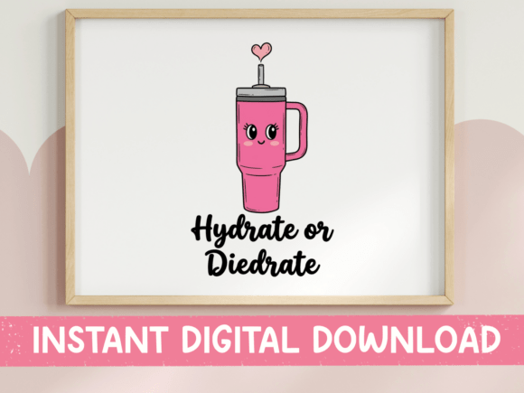 Hydrate or Diedrate Kawaii Tumbler SVG