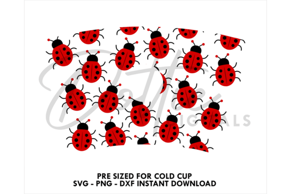 Lady Bug Cold Cup SVG 24oz