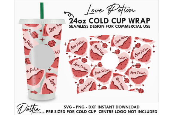 Love Potion Cold Cup SVG 24oz Review for Embroidery Projects