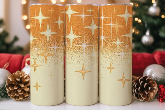 Orange Glitter Gradient Tumbler Wrap
