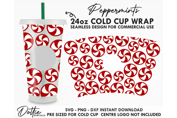 Peppermints Xmas Cold Cup SVG 24oz Review