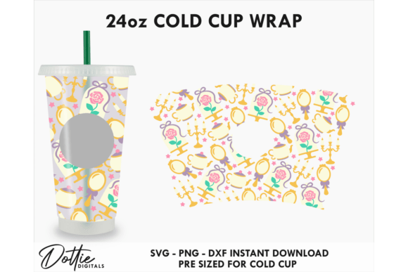 Princess Cold Cup SVG 24oz