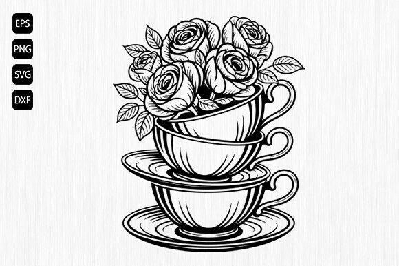 Rose Cup Svg
