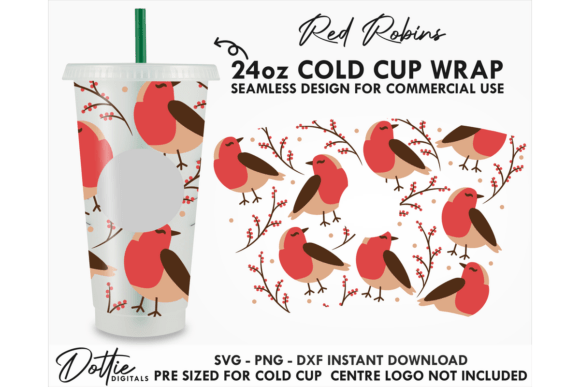 Winter Robins Cold Cup SVG 24oz Review