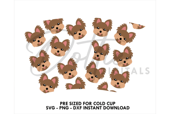 Yorkshire Terrier Dog Cold Cup SVG